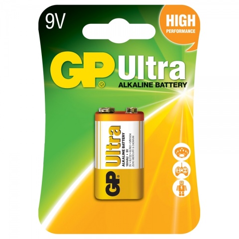 GP ULTRA Battery Alkaline 9V 6LR61 1 Pcs