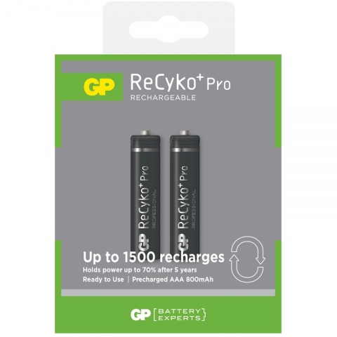 GP RECYKO PRO Μπαταρίες Επαναφορτιζόμενες AAA Σειρά 850 NiMH 2 ΤΕΜ