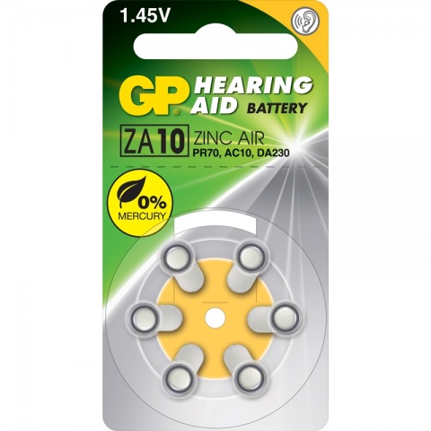 GP Μπαταρίες Βαρηκοϊας ZA10 75mAh 1.45V