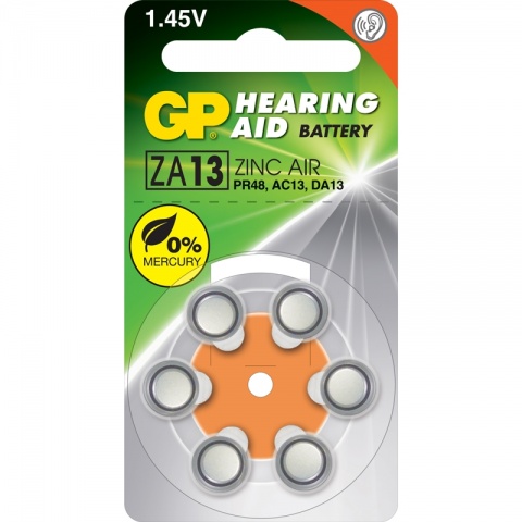 GP Μπαταρίες Βαρηκοϊας ZA13 230mAh 1.45V