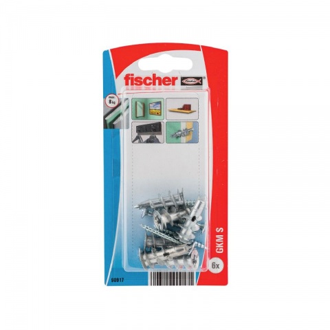 Fischer Μεταλλικό Βύσμα Γυψοσανίδας GKM με Βίδα σε Κάρτα