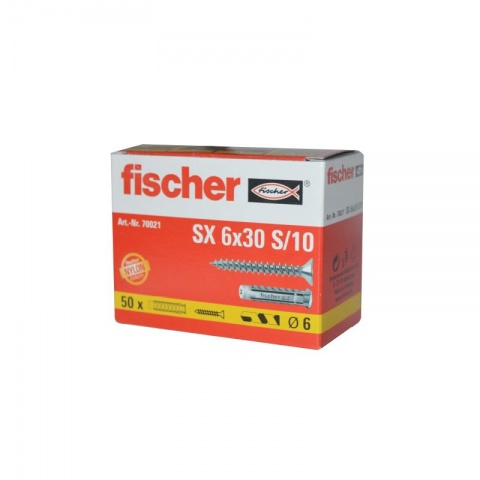 Fischer Νάυλον Βύσμα SX 8 x 40 S20 με Νοβοπανόβιδα σε Κουτί 50 ΤΕΜ