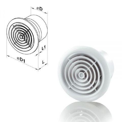 VENTS PF SERIES Ανεμιστήρας Οροφής Ø 125mm