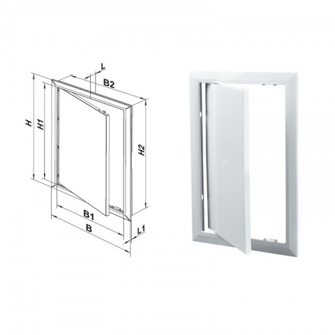 VENTS Θυρίδα Πλαστική 200 x 250mm