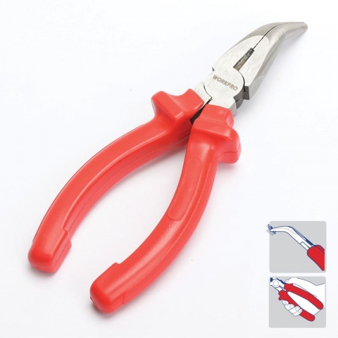 WORKPRO Μυτοτσίμπιδο Κυρτό CS 160mm