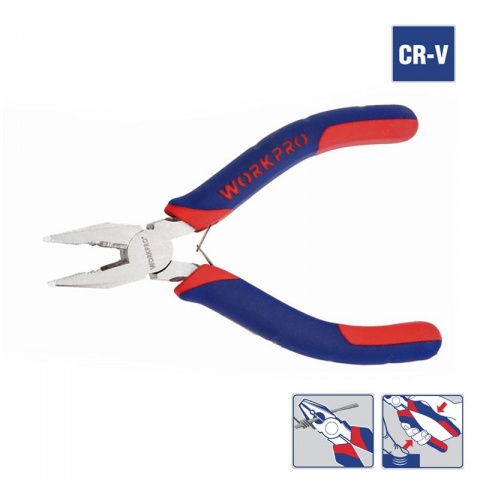WORKPRO Πένσα Γενικής Χρήσης Mini CRV 116mm
