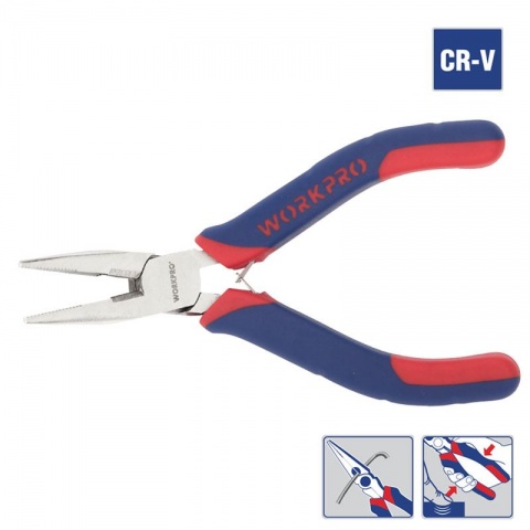 WORKPRO Μυτοτσίμπιδο Ίσιο Mini 120mm