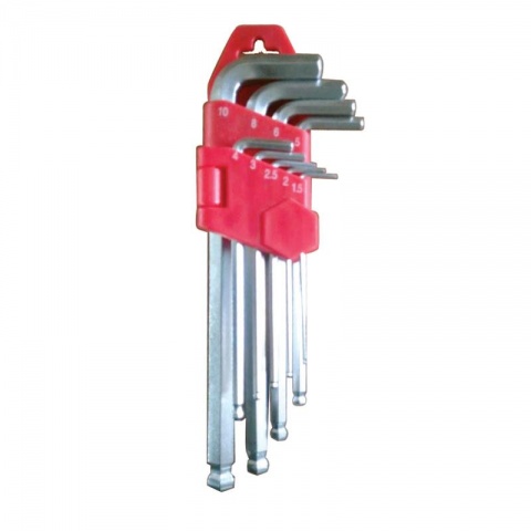 WORKPRO Κλειδιά Allen Μπίλιας Μακριά 1.5 - 10mm ΣΕΤ 9 ΤΕΜ