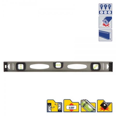 WORKPRO Αλφάδι Αλουμινίου 3 Μάτια 60cm