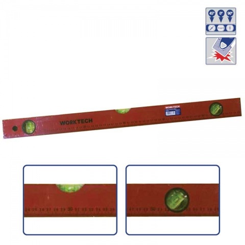 WORKTECH Αλφάδι Αλουμινίου 3 Μάτια 60cm