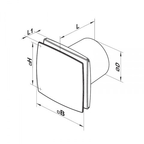 VENTS LD Ανεμιστήρας Tοίχου Ø 100mm