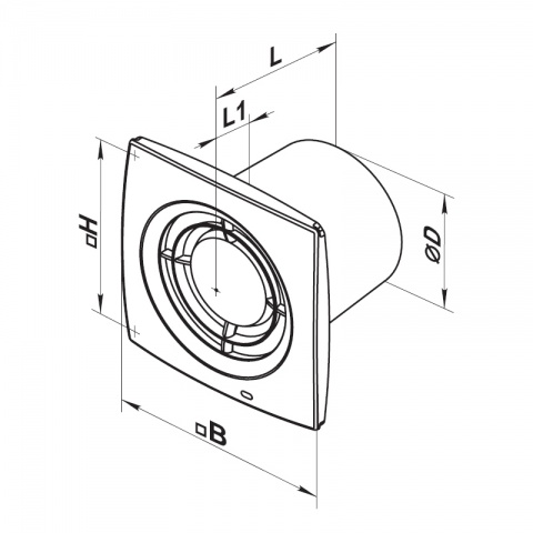 VENTS X1 SERIES Ανεμιστήρας Tοίχου Ø 125mm