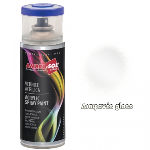 AMBROSOL Σπρέι Γενικής Χρήσης 400ml - Διαφανές Gloss