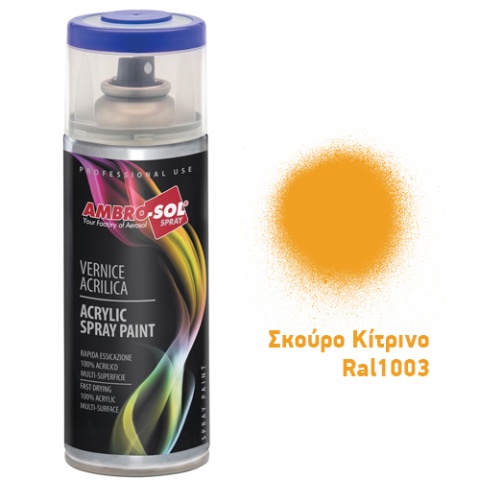 AMBROSOL Acrylic Spray Paint 400ml - Dark Yellow Ral1003