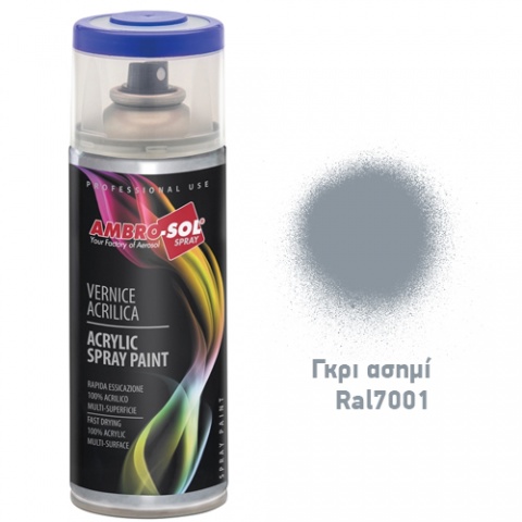 AMBROSOL Σπρέι Γενικής Χρήσης 400ml - Γκρι Ασημί Ral7001
