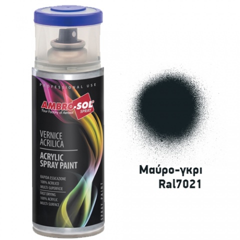 AMBROSOL Σπρέι Γενικής Χρήσης 400ml - Μαύρο Γκρι Ral7021