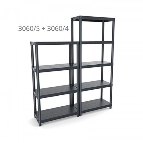 Terry Ραφιέρα Πλαστική QBlack 3060S/4 Μαύρη