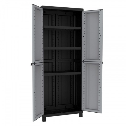 Terry Ντουλάπα Πλαστική Twist Black 2680 - 2Φυλλη 680 x 390 x 170mm (Γκρι / Μαύρο)