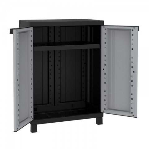 Terry Ντουλάπα Πλαστική Twist Black 680 - 2Φυλλη 680 x 390 x 915mm (Γκρι / Μαύρο)