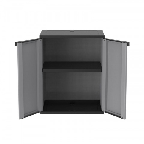 Terry Ντουλάπα Πλαστική JLine 68 - 2Φυλλη 68 x 37.5 x 85cm (Γκρι / Μαύρο)