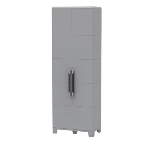 Terry Modular 5 - Two Door Cabinet with 4 Modular Shelves 78 x 43.6 x 225.8cm (Grey)