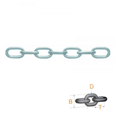 PEWAG Αλυσίδα Διακοσμητική Genovese D: 2 x B: 15 x T: 10mm - 1m Νίκελ
