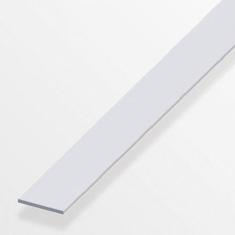 Alfer Βέργα Πλακέ Από Αναδιωμένο Αλουμίνιο 25 x 2mm - 1m Ασημί