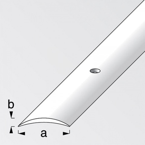 Alfer Προφίλ Τοξοειδή για Ένωση Δαπέδων, από Πλαστικό (PVC) Βιδωτό 30 x 5mm - 1m Καφέ