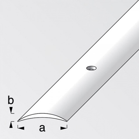 Alfer Προφίλ Τοξοειδή Για Ένωση Δαπέδων Βιδωτό Από Ανοδιωμένο Αλουμίνιο 30 x 5mm - 2.7m