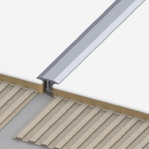 Alfer Προφίλ Ένωσης Δαπέδου Ίδιου Ύψους από Ανοδιωμένο Αλουμίνιο 6 x 25mm - 2.5m Ασημί
