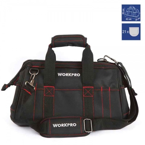 WORKPRO Τσάντα Εργαλείων 16" με Χειρολαβές