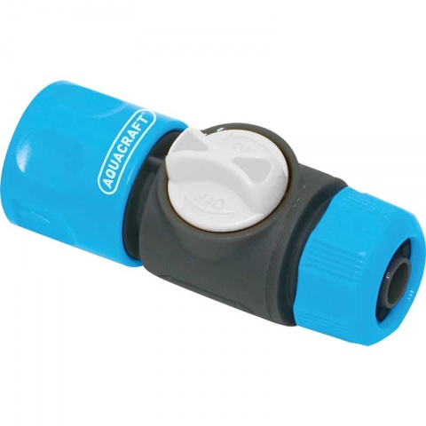 AQUACRAFT Hose Connector with Valve 13mm - 1/2"