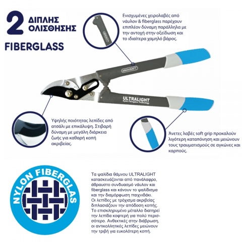 AQUACRAFT Ψαλίδι Κήπου για Κλαδιά POWERPLUS