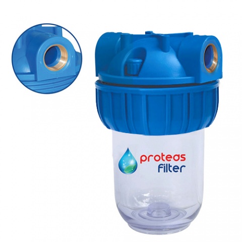 ENERGYWATER Μονή Φιλτροθήκη 3M Διάφανη Πλαστική 5″ - 3/4″ - Σκέτη
