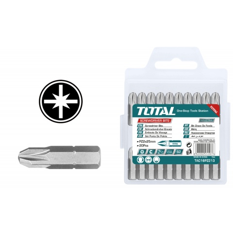 TOTAL Μύτες Σταυρού Μαγνητικές ΡZ2 25mm 20 ΤΕΜ (TAC16PZ213)