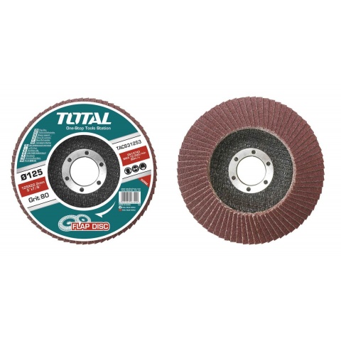 TOTAL Πολύπτερο Γυαλίσματος Μετάλλου / ΙΝΟΧ 125mm P80 (TAC631253)