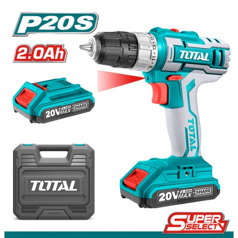 TOTAL Δραπανοκατσάβιδο Μπαταρίας Λιθίου 20V / 2Ah / 45Nm (TDLI200215)