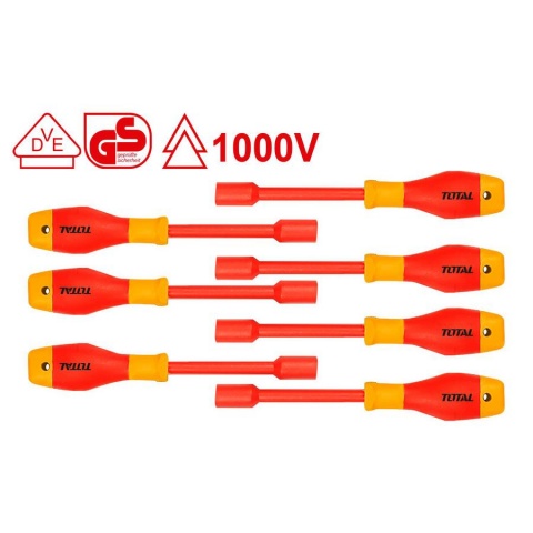 TOTAL 7PCS Insulated Nut Screwdriver Set (THKISD0701)