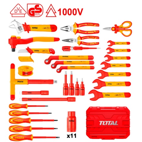 TOTAL 41PCS Insulated Hand Tools Set (THKITH4101)