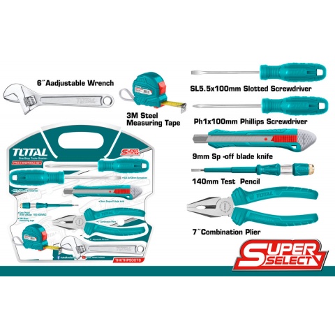 TOTAL 7PCS Handtools SET (THKTHP90076)