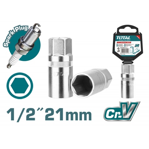 TOTAL Καρυδάκι για Μπουζί 1/2" 21mm (THSPS12216)