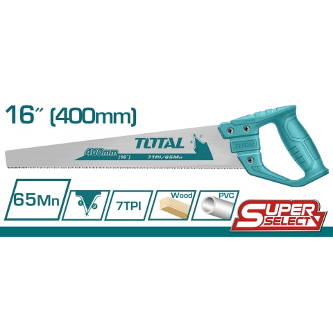 TOTAL Σεγάτσα Ξύλου - Πλαστικών 16"/400mm SUPER SELECT (THT551663D)
