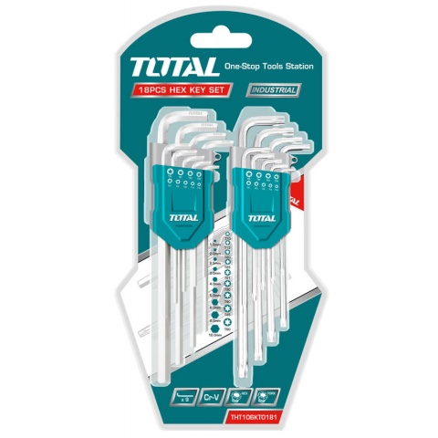 TOTAL ΣΕΤ Allen & Torx 18 ΤΕΜ (THT106KT0181)