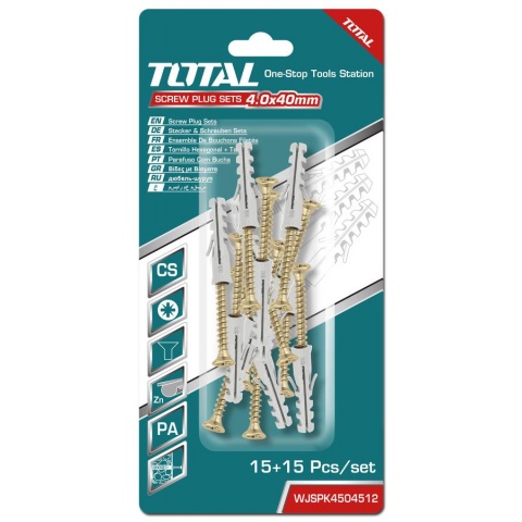 TOTAL Screw Plug SET 4 x 40mm (WJSPK4504512)