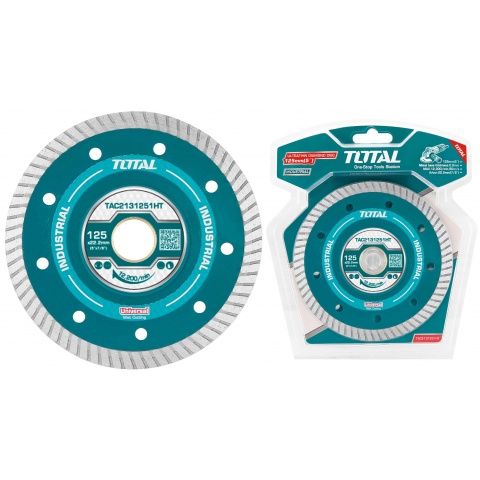 TOTAL Διαμαντόδισκος UNIVERSAL Υγρής και Ξηράς Κοπής 125 x 22.2mm x 1.2mm Λεπτός (TAC2131251HT)