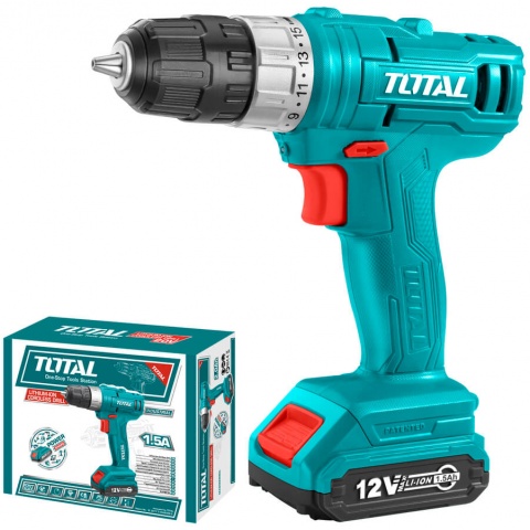 TOTAL Δραπανοκατσάβιδο Μπαταρίας Λιθίου 12V / 1.5Ah / 20Nm (TDLI1211)