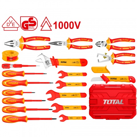TOTAL 19PCS Insulated Hand Tools SET (THKITH1901)