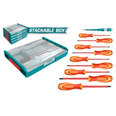 TOTAL 8PCS INSULATED SCREWDRIVERS 1000V (THKTV02S101)