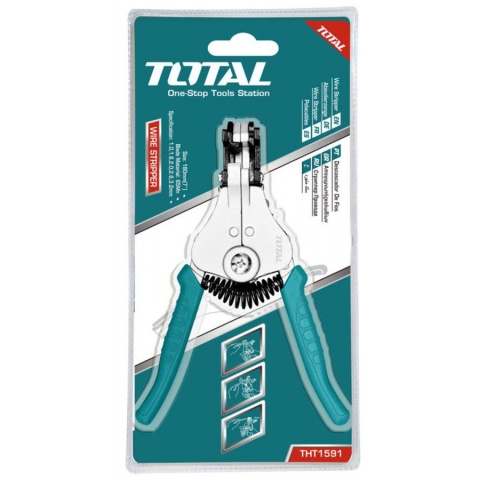 TOTAL Πρέσα Ακροδεκτών - Απογυμνωτής Καλωδίων 180mm (THT1591)