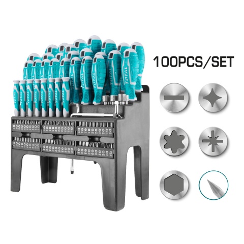 TOTAL 100 pcs screwdriver  set (THT2506100)